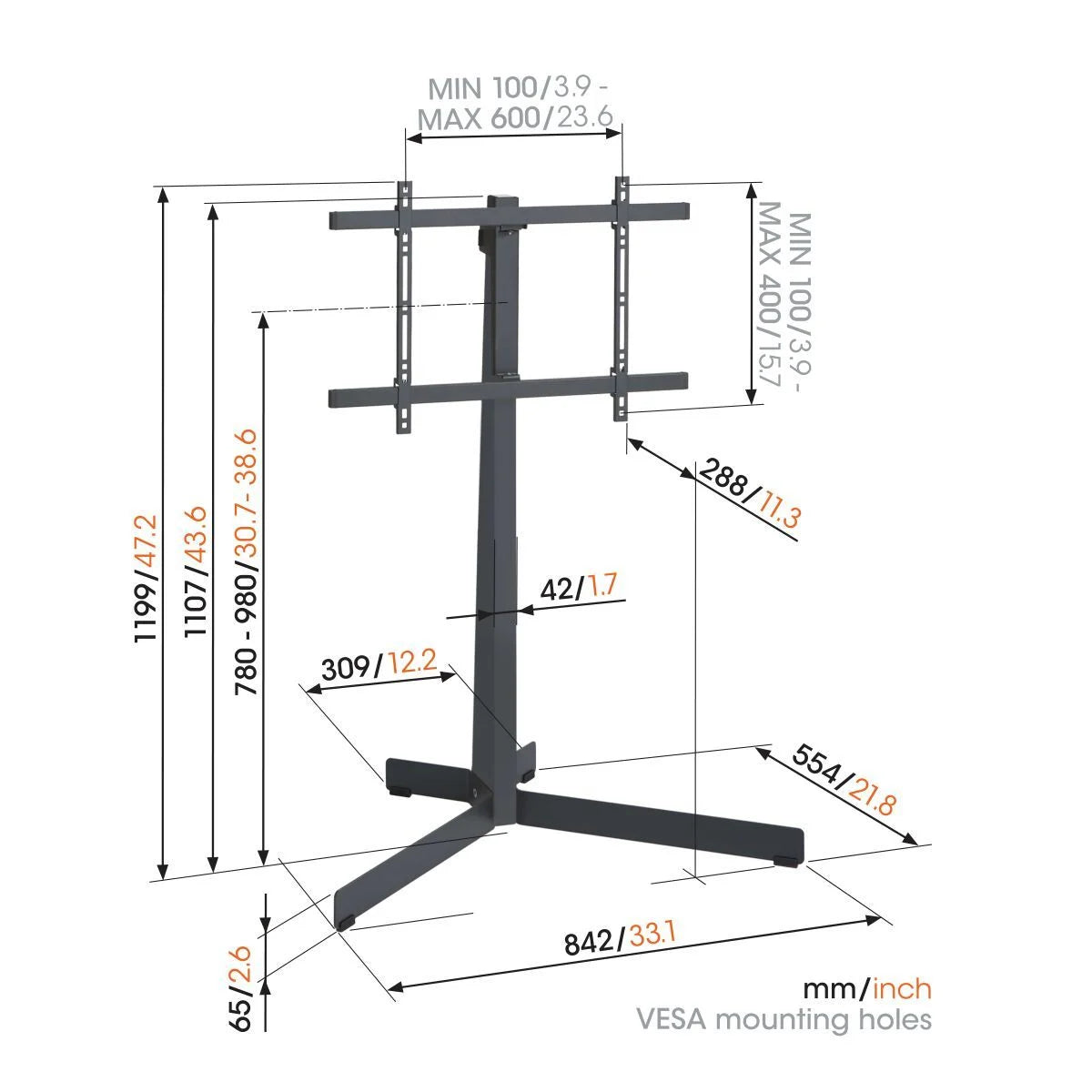 Vogel´s TVS 3690 gulv stativ TV