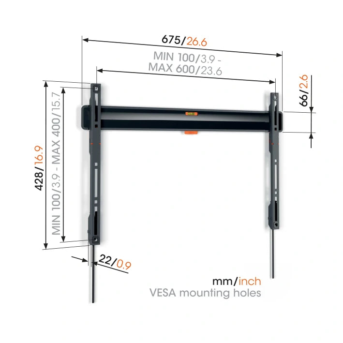 Vogel's TVM 3605 Comfort Veggfeste flatt, 40-100"