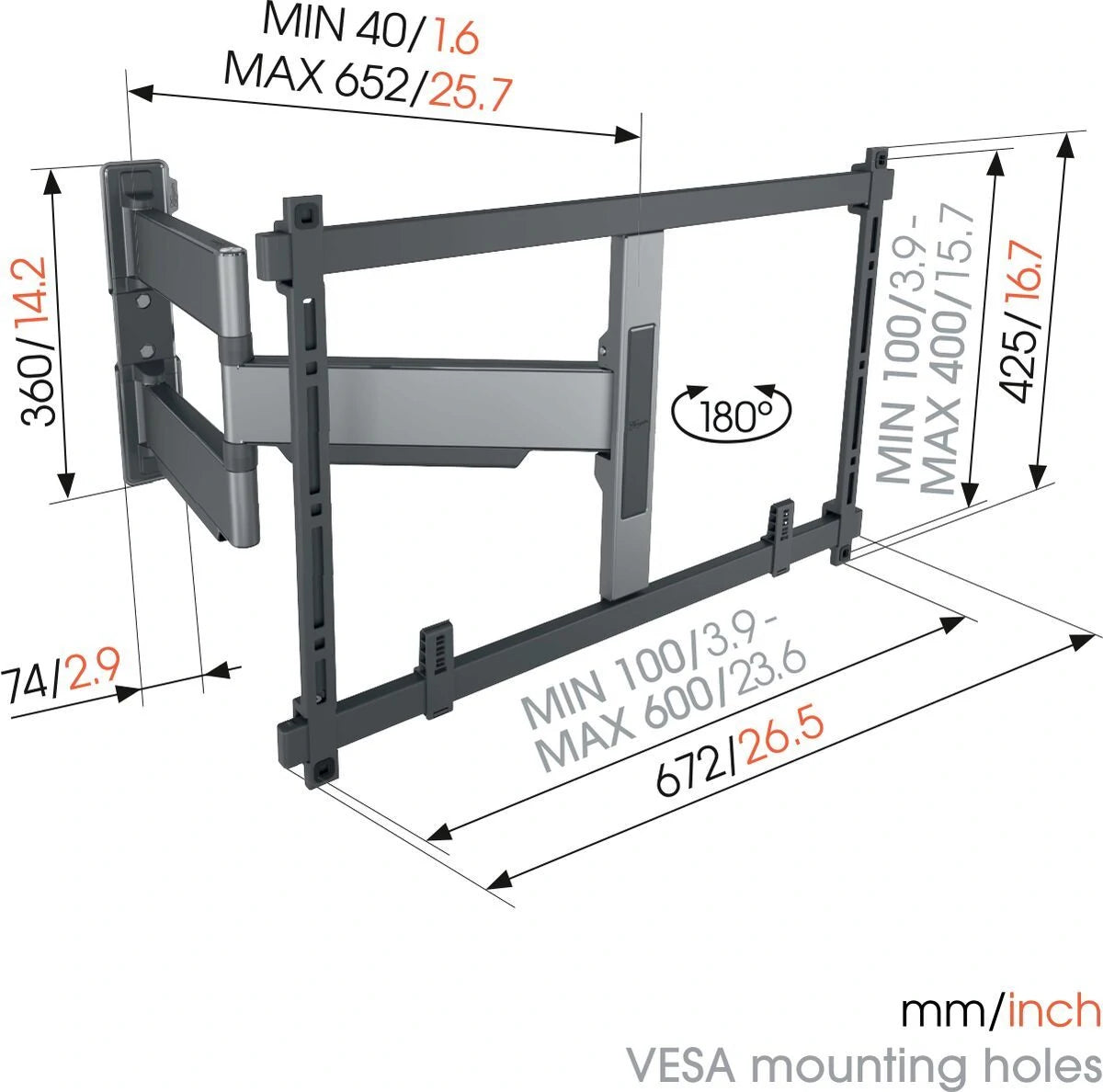 Vogel's TVM 5645 Elite Full Motion, 40-77"