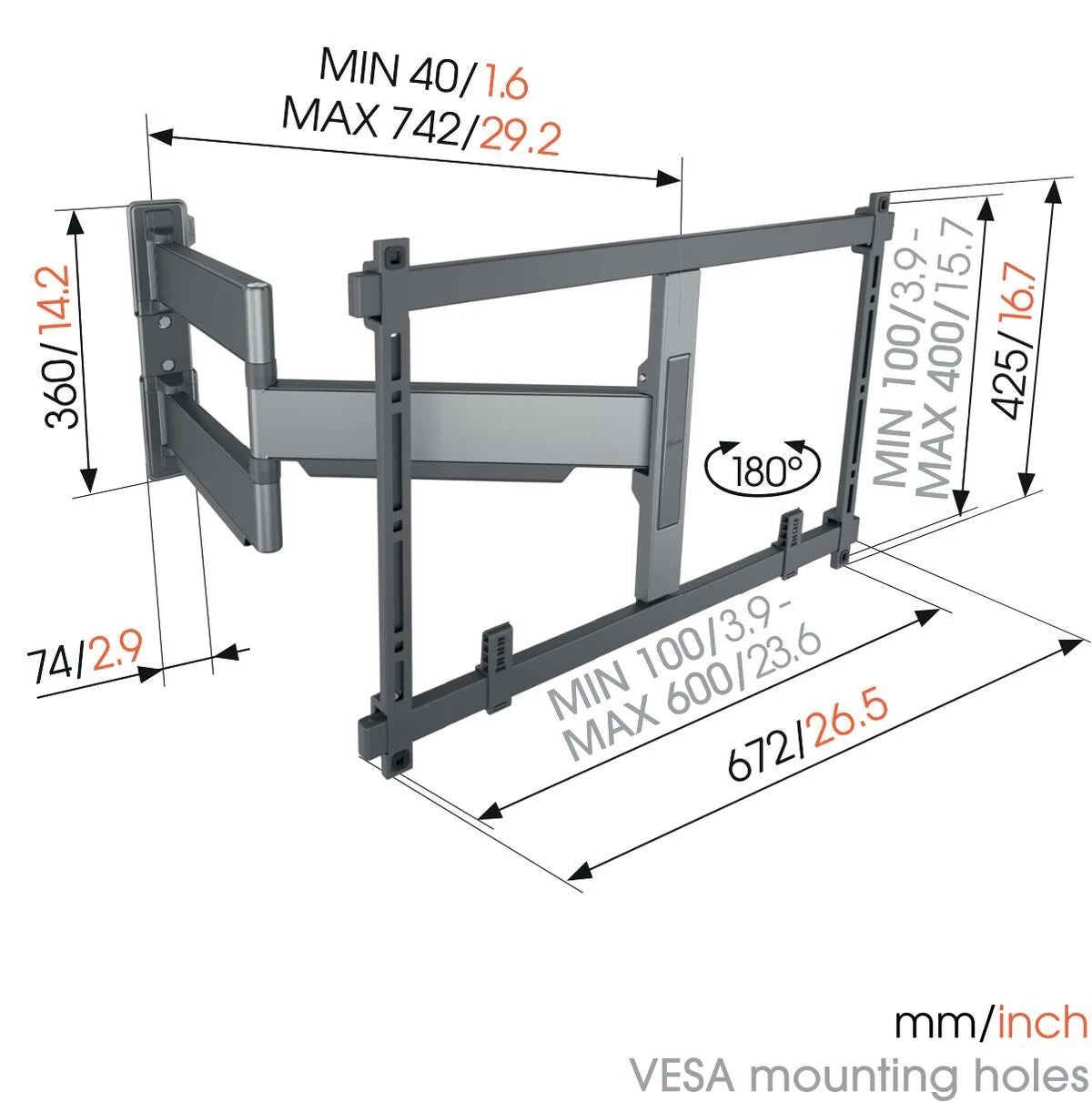 Vogel's TVM 5845 Elite Full Motion, 55-100"