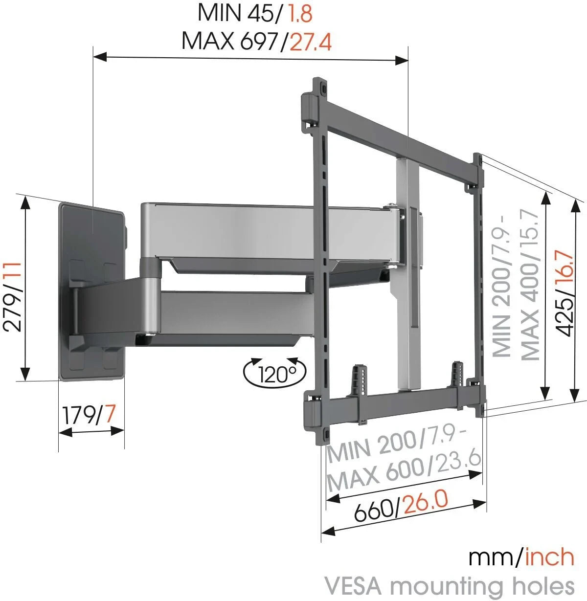 Vogel's TVM 5855 Elite Full Motion, 55-100"