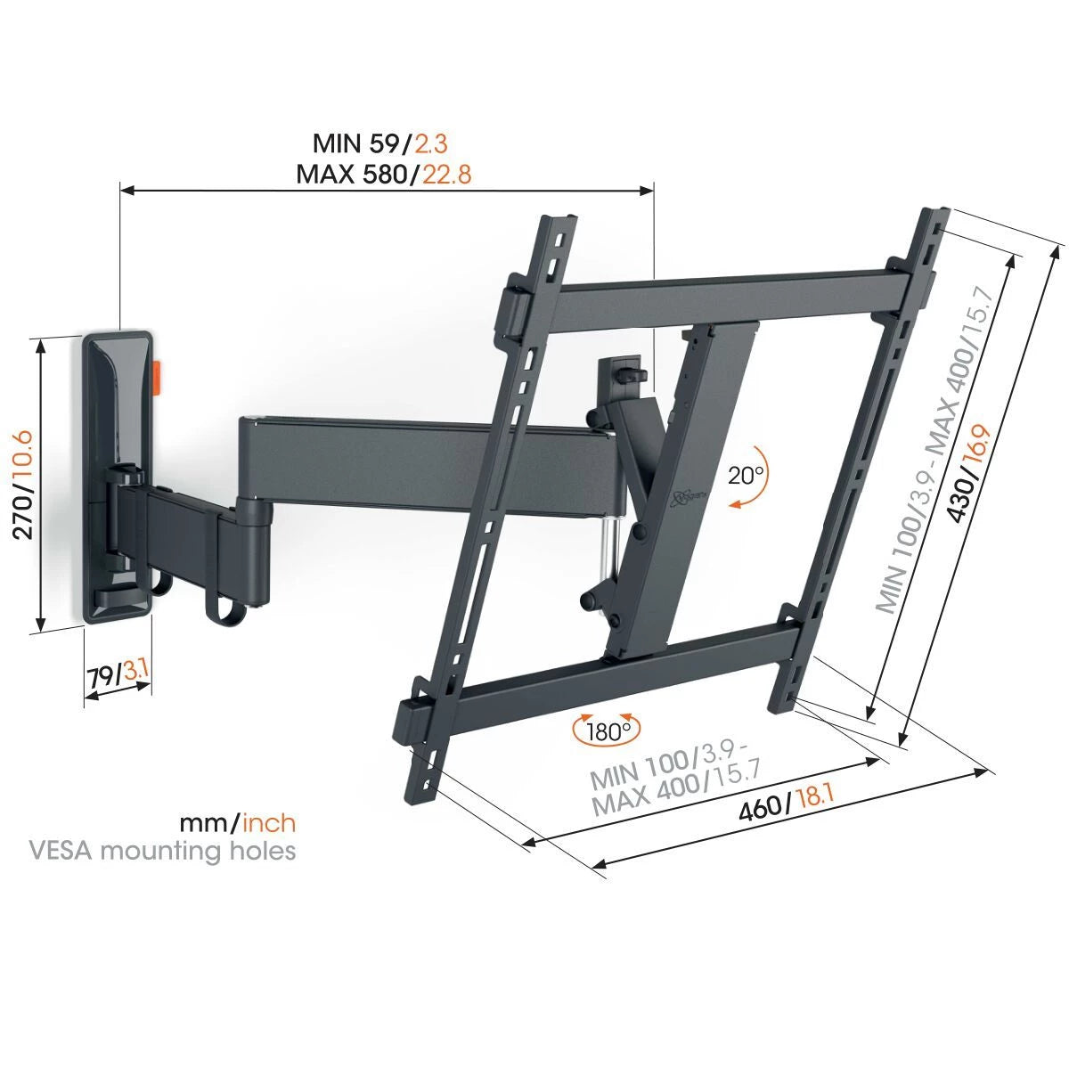 Vogel's TVM 3445 Veggfeste, 32-65"